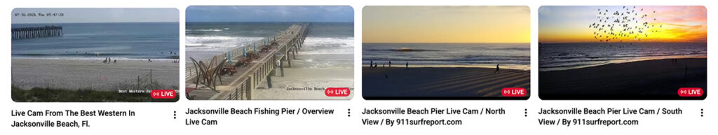 Link to live streaming cameras in Jacksonville Beach, Fl